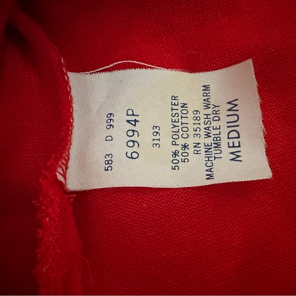 Vintage Halston III Red Knit Bomber Jacket Cardigan - Men's Medium - 80s Retro - Picture 4 of 8